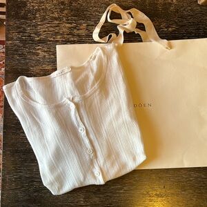 DOEN Pointelle Long Sleeve Henley